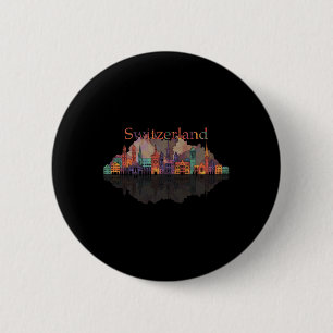 Europe Switzerland Alps Mountains Swiss Family Vac 6 Cm Round Badge