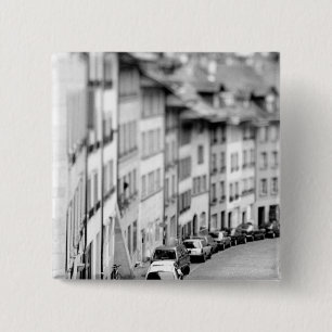 Europe, Switzerland, Bern. Old City buildings 15 Cm Square Badge