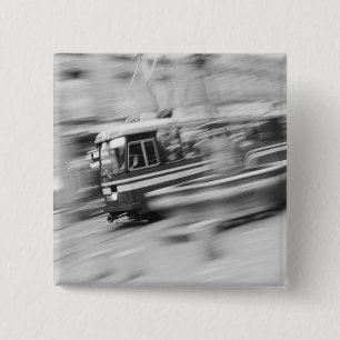 Europe, Switzerland, Bern. Tram, Marktgasse 2 15 Cm Square Badge