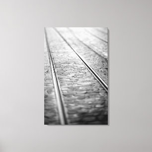 Europe, Switzerland, Bern. Tram tracks, 2 Canvas Print