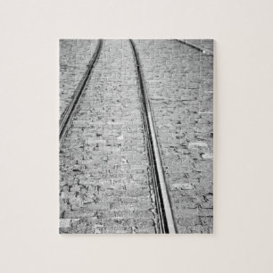Europe, Switzerland, Bern. Tram tracks, Jigsaw Puzzle