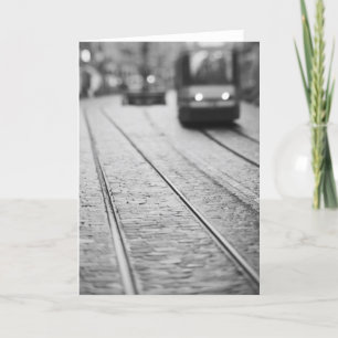 Europe, Switzerland, Berne. Tram tracks, Card