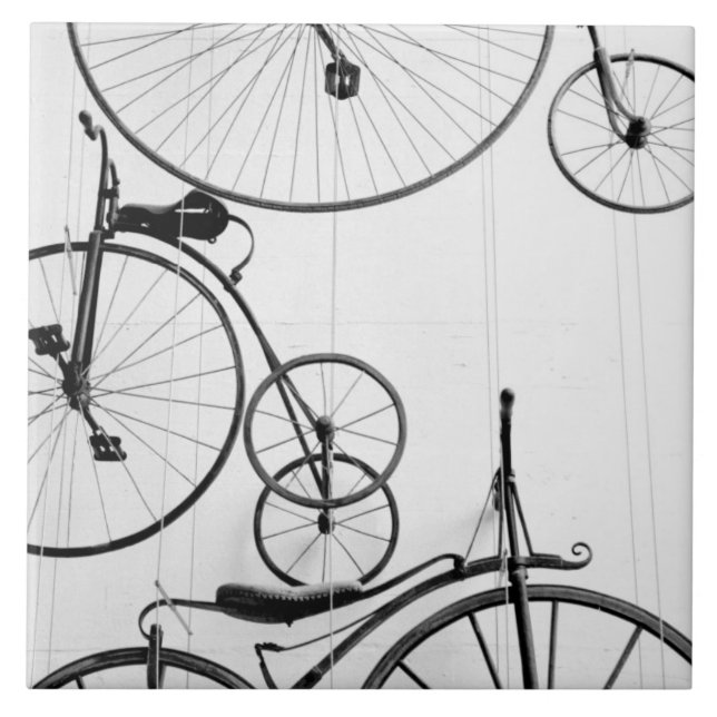 Europe, Switzerland, Lucerne. Bicycle display, Tile (Front)