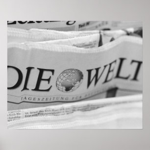 Europe, Switzerland, Lucerne. Die Welt The World Poster