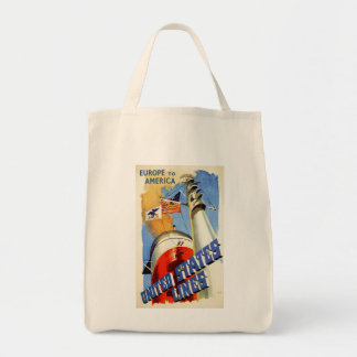 Europe to America ~ United States Lines Tote Bag