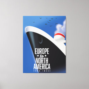 Europe to North America Cruise liner commercial Canvas Print