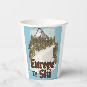 Europe To Ski Paper Cups