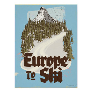 Europe To Ski Poster