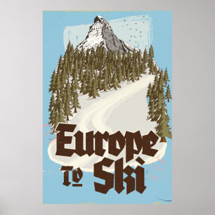Europe To Ski Poster