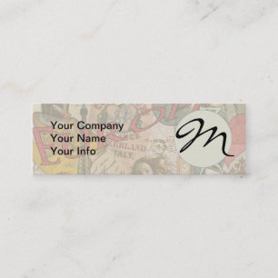 Europe Travel Vintage European Paris France Art Mini Business Card