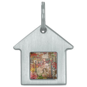 Europe Travel Vintage European Paris France Art Pet ID Tag