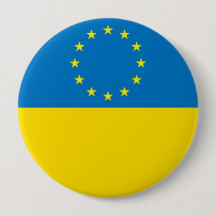 EUROPE UKRAINE 10 CM ROUND BADGE