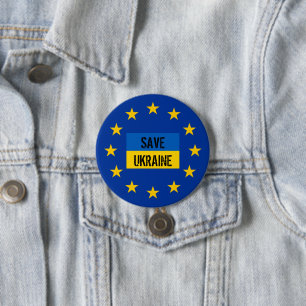 europe ukraine 7.5 cm round badge