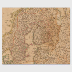 Europe Vintage Map Wrapping Paper