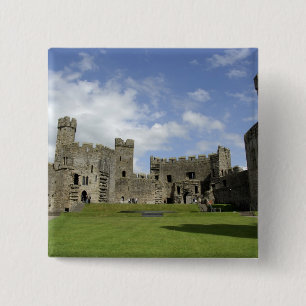 Europe, Wales, Caernarfon. Caernarfon Castle, 15 Cm Square Badge