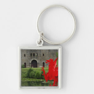 Europe, Wales, Cardiff. Cardiff Castle. Welsh Key Ring