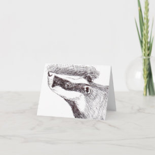 European Badger (a454) Card