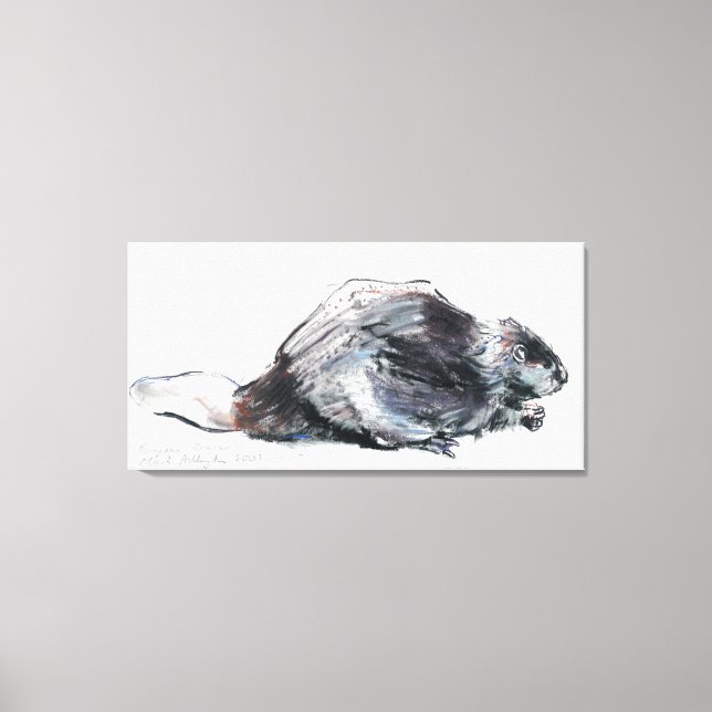 European Beaver Canvas Print (Front)