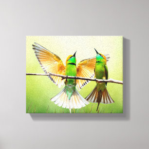 European Bee-Eater Colourful Bird Canvas Print