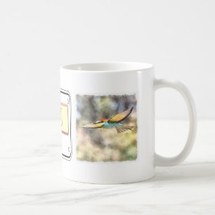 European Bee Eater In Flight Watercolor Coffee Mug