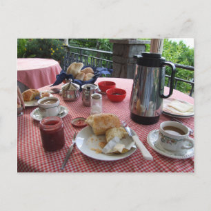 European Breakfast Postcard