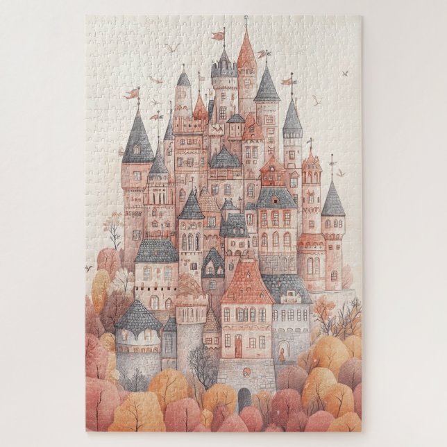 European Castle Town Jigsaw Puzzle (Vertical)