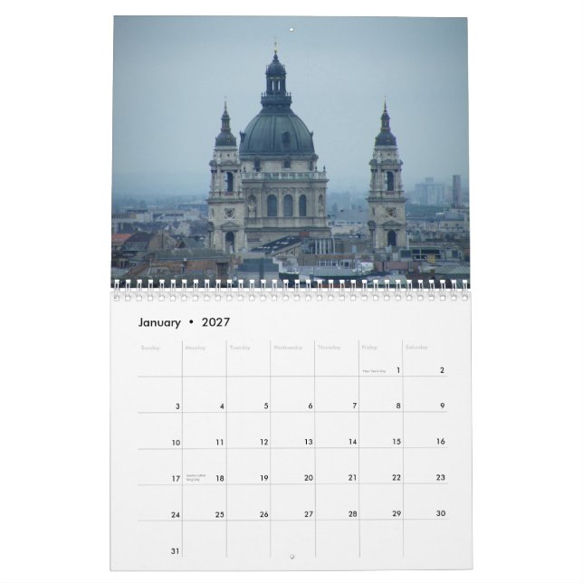 European Christian Churches  2013 Calendar (Jan 2027)