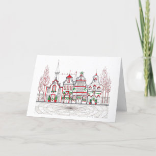 European Christmas Folded 5x7 Card
