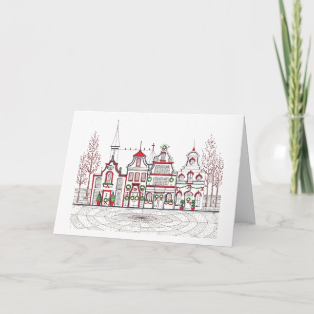 European Christmas Folded 5x7 Card (Front)