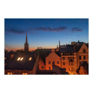 European City at Twilight Photo Print