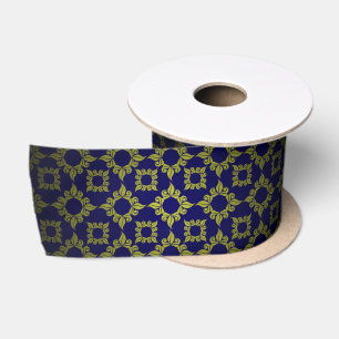 European court Baroque style floral pattern Satin Ribbon