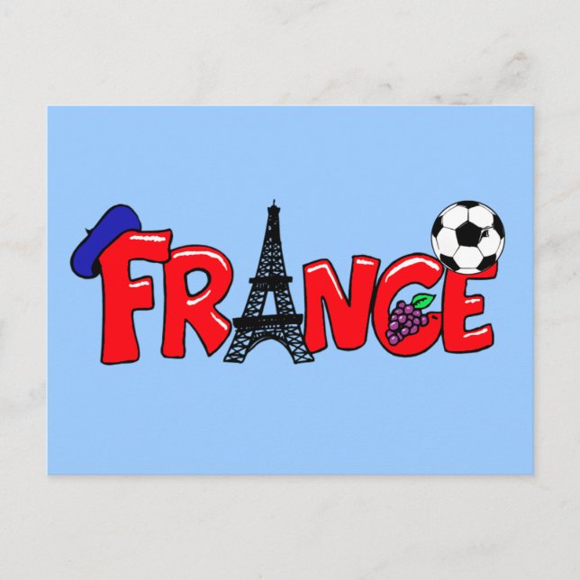 European cup - Euro 2012 French Fans France ball Postcard (Front)