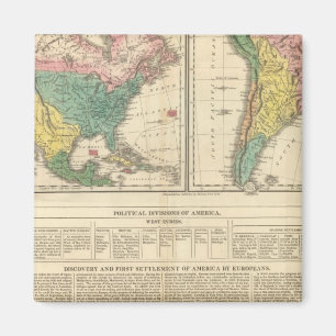 European Discovery of America Atlas Map Magnet