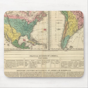 European Discovery of America Atlas Map Mouse Pad