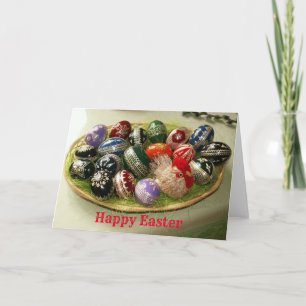 European Easter Egg Art Card