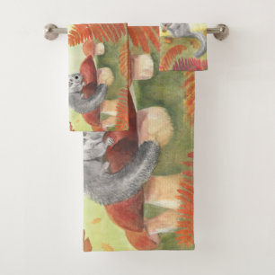 European Fat Dormouse (Glis glis) in Nature Bath Towel Set