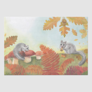 European Fat Dormouse Glis glis in Nature Tissue Paper