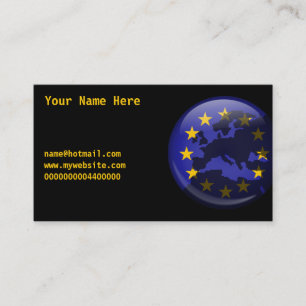 European Globe, Your Name Here, Business Card