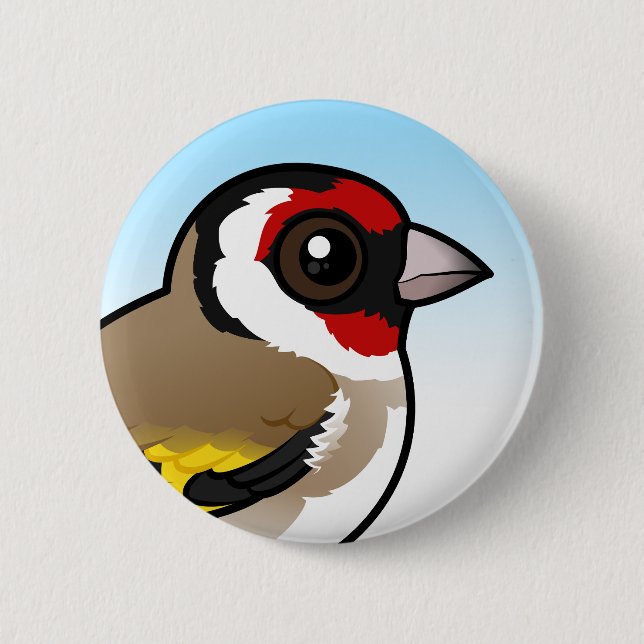 European Goldfinch 6 Cm Round Badge (Front)