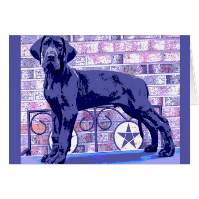 European Great Dane pup card (Front Horizontal)