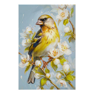 European Greenfinch in Nature's Colours Poster
