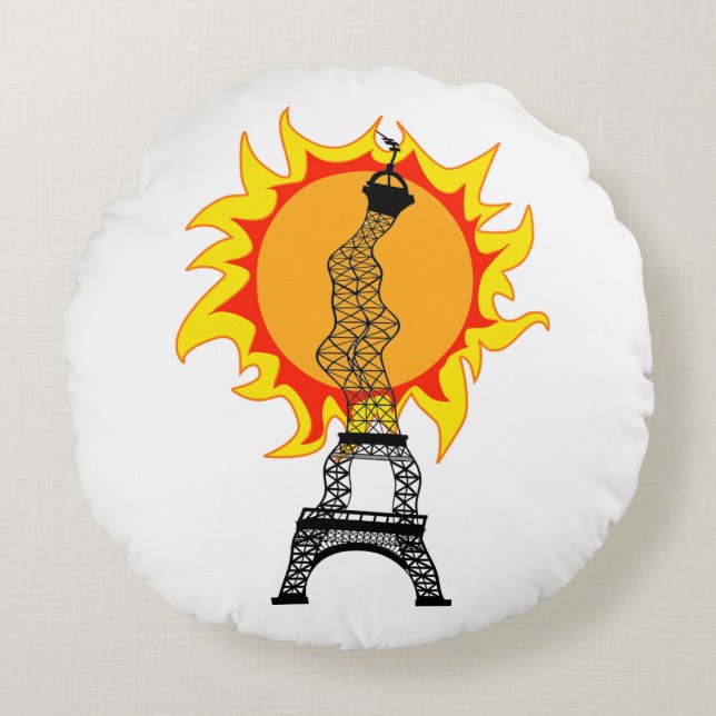 European Heat Wave Round Cushion (Front)