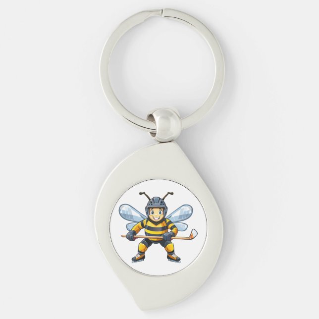 European honey bee (Apis mellifera) Key Ring (Front)