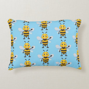 European honey bee decorative cushion