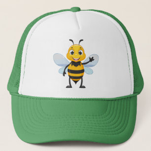 European honey bee trucker hat