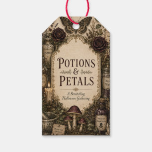 European-Inspired Halloween , Ivy and Antique Gold Gift Tags