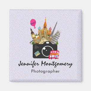 European Landmarks with a Camera Magnet