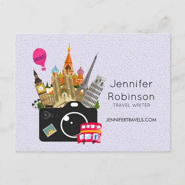 European Landmarks with a Camera Postcard (Front)