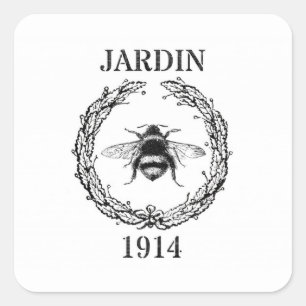 European "Old World" Stickers - Bee/Wreath