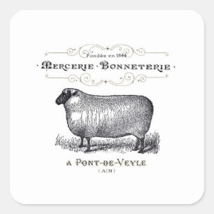 European "Old World" Stickers - Sheep